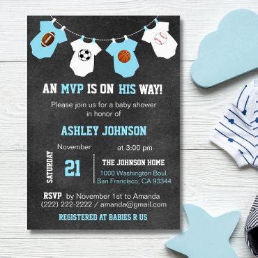 Sports Invitations For A Baby Shower – StorkSent