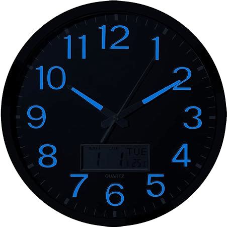 Reloj De Pared Con Luz Nocturna Relojes De Pared Grandes De 35 Cm Con