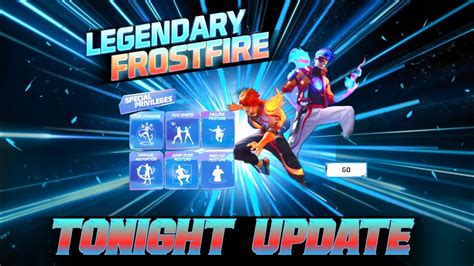 FREE FIRE TONIGHT UPDATE LEGENDARY FROSTFIRE RING EVENT YouTube