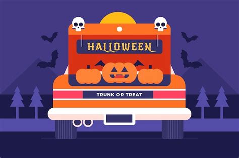 Free Vector Watercolor Trunk Or Treat Background