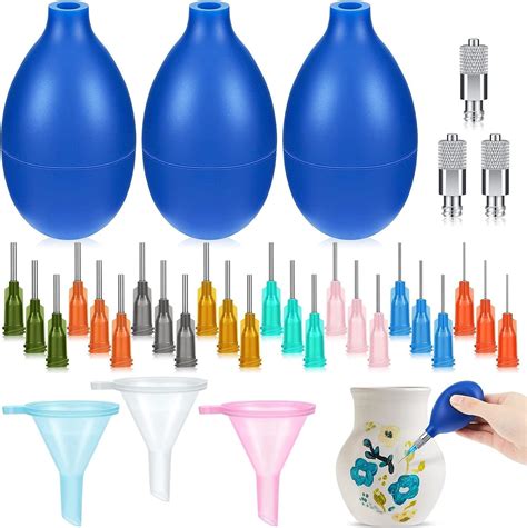 33 Pcs Slip Trailer Bottle For Pottery 3 Set Pottery Precision