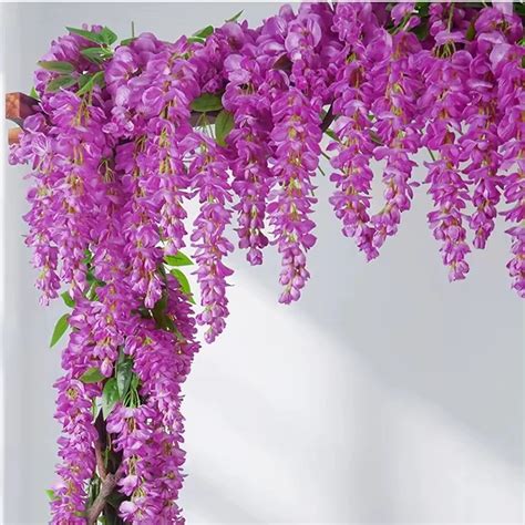 K Artificial Silk Wisteria Garland Hanging Wisteria Flower Vine