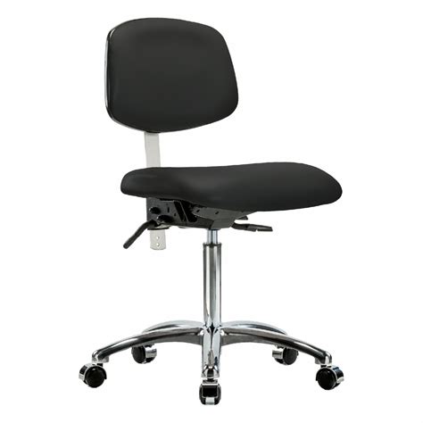 Vinyl Armless Cleanroom Task Chair U Br Ncr Vmbch Cr T A Nf