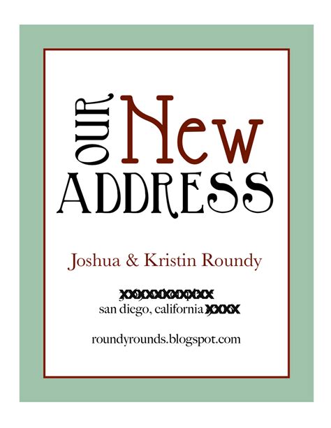 Roundy Rounds: change of address postcards