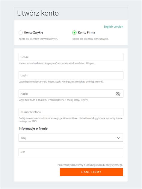 Jak Zarejestrować Konto Firmowe Rejestracja Konta Na Allegro Pomoc