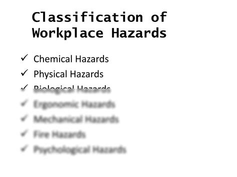 SOLUTION: 3 peo 116 lesson 3 classification of hazards - Studypool