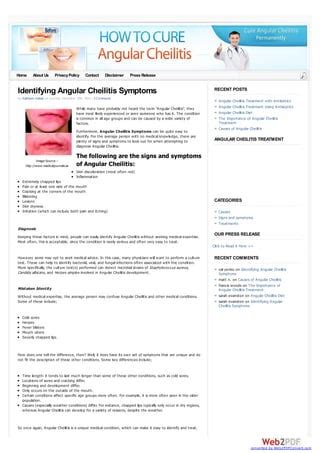 Angular Cheilitis Treatment | PDF