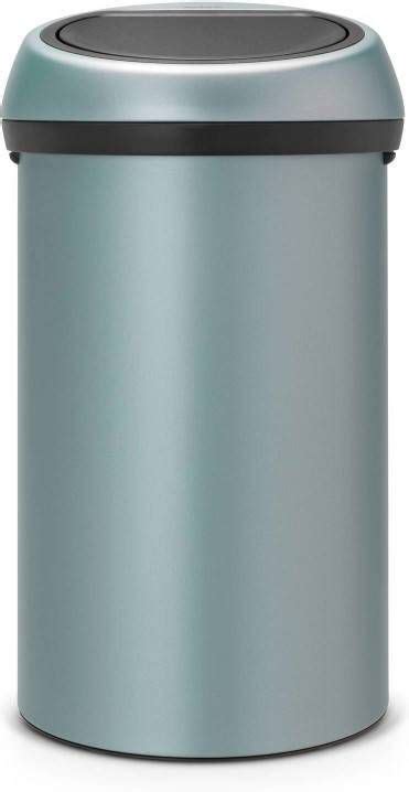 Brabantia Touch Bin Afvalemmer 60 Liter Metallic Mint Dewaterkokershop Be