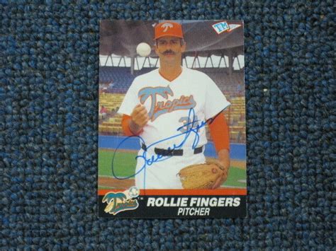 Rollie Fingers Autographed Baseball Card JSA Auction Certified EBay