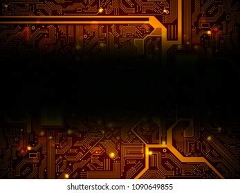 High Tech Electronic Circuit Board Vector Stock Vector Royalty Free