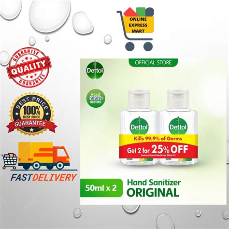 Dettol Hand Sanitiser 50ml Twin Pack Shopee Malaysia