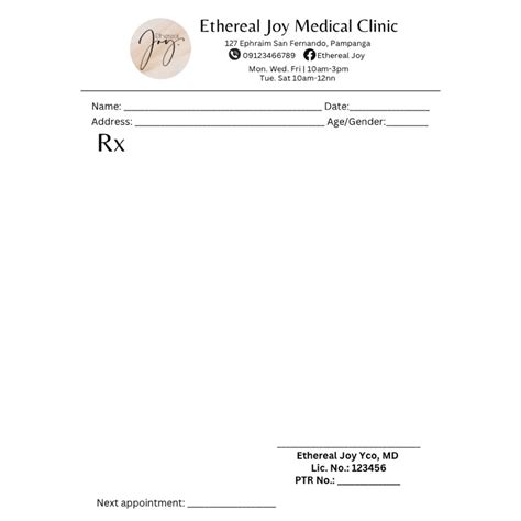 Medical Certificate Prescription Pad Laboratory Diagnostic Request