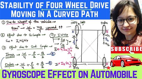 Stability Of Four Wheel Drive Moving In A Curved Path Gyroscopic