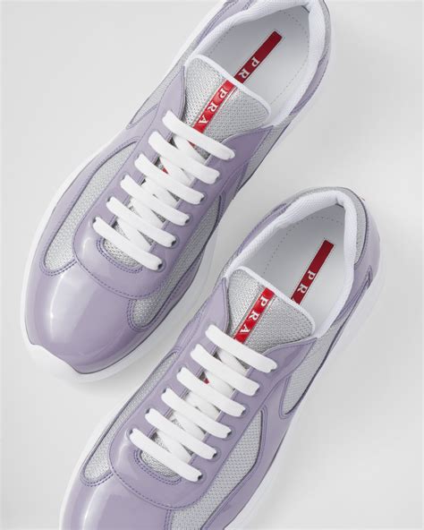 Wisteria Silver Prada America S Cup Patent Leather And Bike Fabric