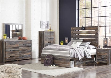 Drystan Multi Full Panel Storage Bedroom Set - Evansville Overstock ...