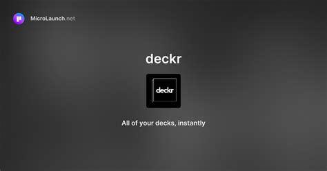 deckr    microlaunch