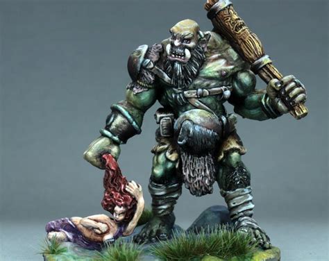 Painted Dandd Miniatures Painted Ogre Miniature Giant Miniature Dnd