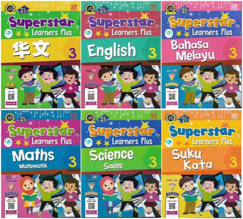 SUPERSTAR LEARNERS PLUS 3 Math Sains English Bahasa Melayu Suku Kata