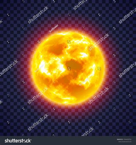 Sun Corona Atmosphere On Transparent Background Stock Vector (Royalty ...