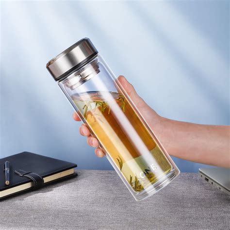 Oneisall Oz Large Tea Infuser Bottle Tea Tumbler With Filter Double