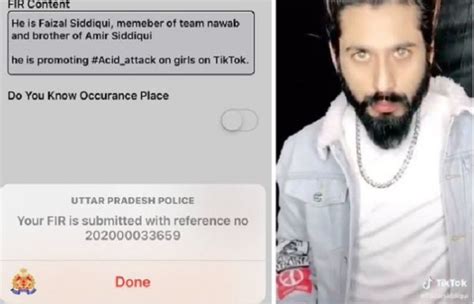 Tiktok वाले फैजल सिद्दीकी पर Fir एसिड अटैक को कर रहा था प्रमोट