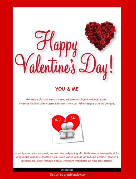 Valentines Day Html Email Newsletter Template Graphicsplay