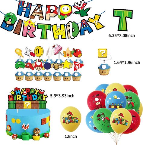 Mario Birthday Decorations Super Mario Birthday | Ubuy India