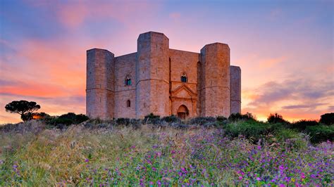 Castel Del Monte Castle Surrounded By Its Pristine Landscape Murge