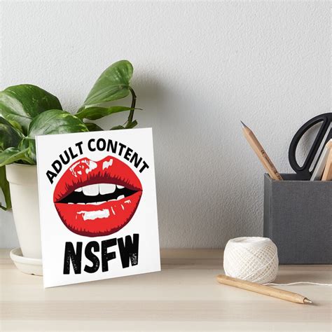 Adult Content Nsfw Warning Sign Art Board Print By Gambarambyar