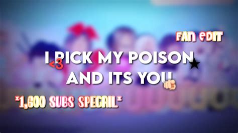 I Pick My Poison And Its You 💙🫵🏻 Roblox Edit Fan Edit 1600 Specail 🫶 Youtube