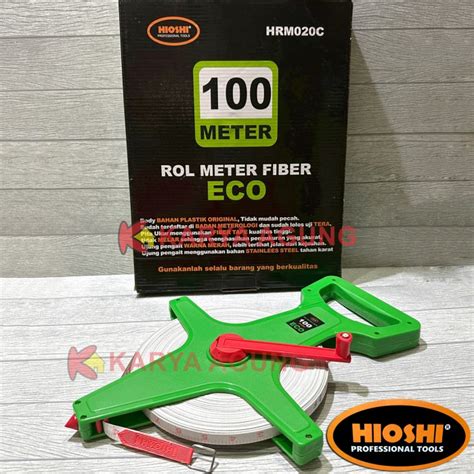 Jual Meteran Rol Tancap M Fiber Hioshi Eco Alat Ukur Tanah Meter