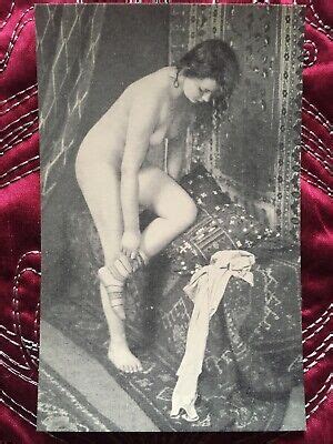 Vintage Nude Lady Risque Naked Edwardian French Lady Postcard Carte