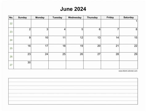 Blank June 2024 Calendar Printable Pdf Printable Online