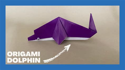 How To Make A Paper Dolphin Easy Origami Dolphin Step By Step Youtube