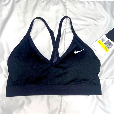 Nike Intimates And Sleepwear Nike Drifit Womens Sports Bra Indy Vneck Light Support Black Size