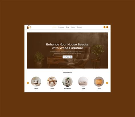 Wood Furniture Website Template Figma