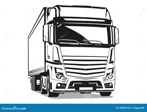 Truck vector illustration stock vector. Illustration of commercial ...