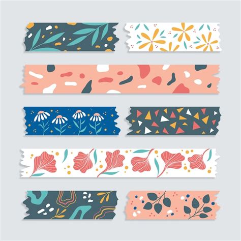 Colecci N De Cintas Washi Vector Premium