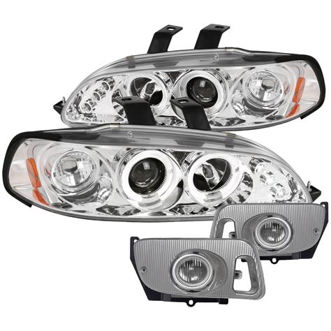 Spec D Tuning Dual Halo Projector Headlights Black H1 Xenon 6000K