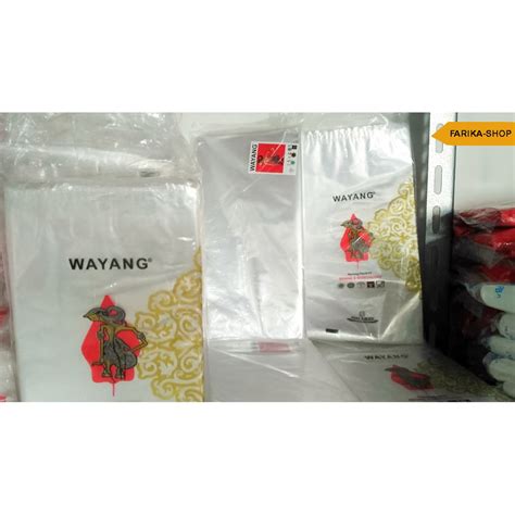 Jual Plastik PP Wayang Plastik Bening Cap Wayang Uk 12x25 Cm 15x27