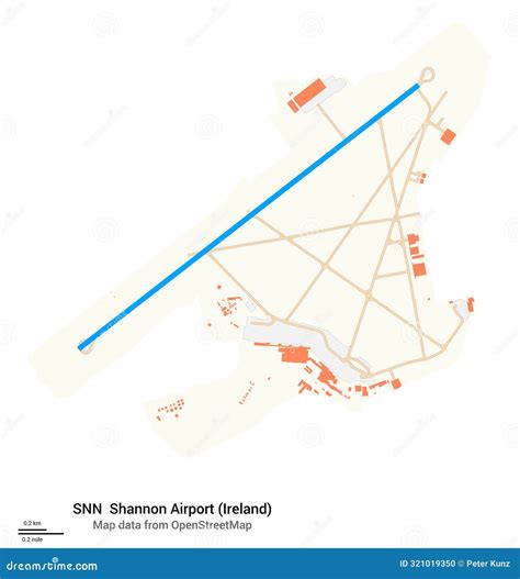 Map of Shannon Airport. IATA-code SNN Stock Illustration - Illustration ...