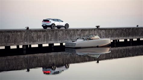 Candela Launches C Polestar Electric Boat With Hydrofoils Painted In Gold