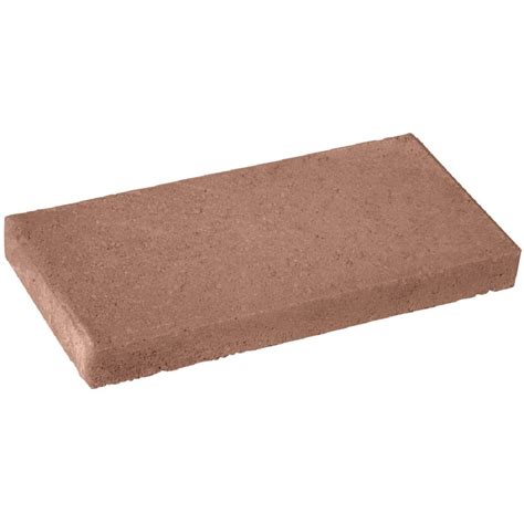 Rectangle Red Concrete Patio Stone (Common: 8-in x; Actual: 7.63-in x 15.63-in) at Lowes.com