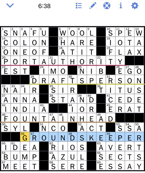 The New York Times Crossword Puzzle Solved: Tuesday's New York Times ...