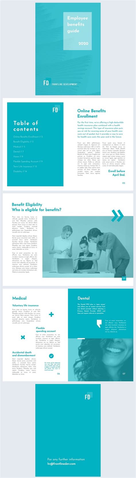 Employee Benefits Brochure Template Printable Word Searches