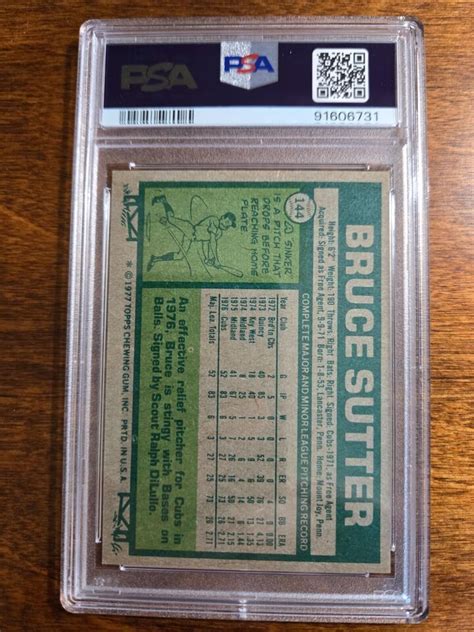 1977 Topps Bruce Sutter PSA 9 Rookie Card Free Shipping EBay