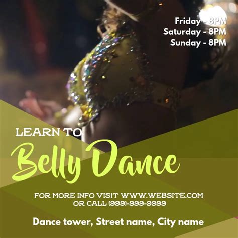 Belly Dance Class Template Postermywall