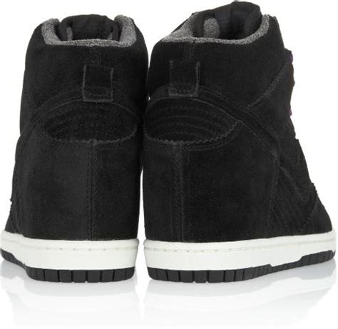 Nike Dunk Sky Hi Suede Wedge Sneakers In Black Sky Lyst