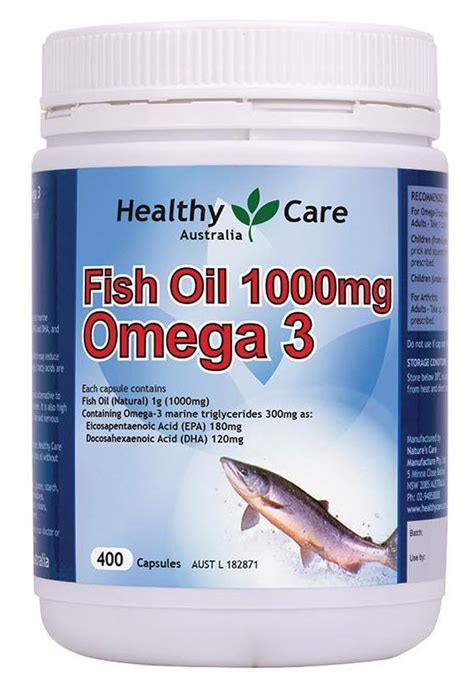 Healthy Care Fish Oil 1000mg 400 Capsules Luxury Kingdom Health