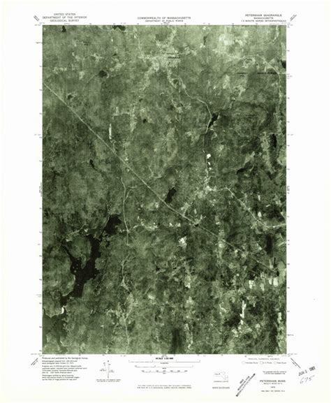 Petersham, MA (1975, 25000-Scale) Map by United States Geological Survey | Avenza Maps